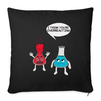 Science Experiment Tshirt - Sofa pillowcase 17,3'' x 17,3'' (45 x 45 cm) - black - Front