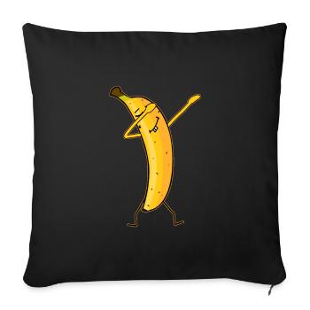 Dabbing Dab Dance Banana Végétarien Fruit Fruit - Housse de coussin décorative 45 x 45 cm - noir - Devant