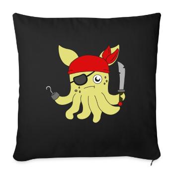 The Small But Adorable Dumbo Octopus Tshirt - Sofa pillowcase 17,3'' x 17,3'' (45 x 45 cm) - black - Front