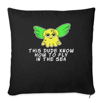 Das kleine aber entzückende Dumbo Octopus T-Shirt - Sofakissenbezug 45 x 45 cm - Schwarz - Vorne