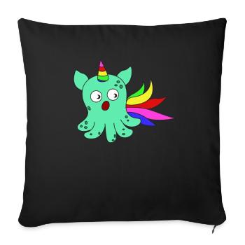 Das kleine aber entzückende Dumbo Octopus T-Shirt - Sofakissenbezug 45 x 45 cm - Schwarz - Vorne