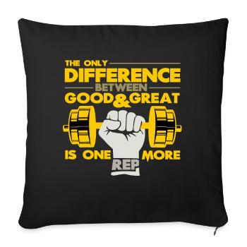 body builder - Sofa pillowcase 17,3'' x 17,3'' (45 x 45 cm) - black - Front