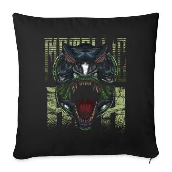 Cyborg Tyrannosaurus Rex Scifi - Sofa pillowcase 17,3'' x 17,3'' (45 x 45 cm) - black - Front