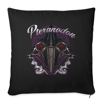 Cyborg Pteranodon Dinosaur Scifi - Housse de coussin décorative 45 x 45 cm - noir - Devant