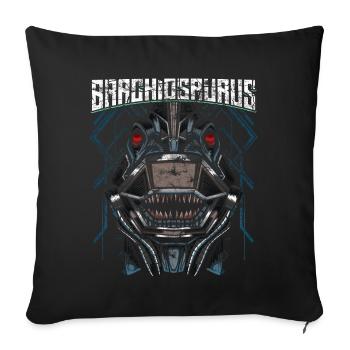 Robot Dino - Housse de coussin décorative 45 x 45 cm - noir - Devant