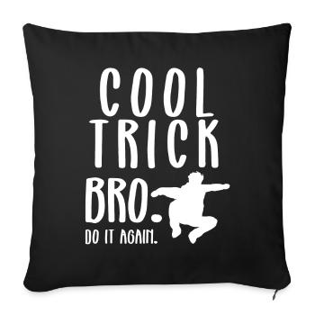 Awesome and Cool Parkour Tshirt Design Cool Trick - Sofa pillowcase 17,3'' x 17,3'' (45 x 45 cm) - black - Front