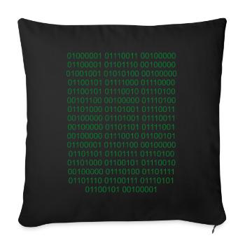 Binärcode Informatiker Nerd - Sofakissenbezug 45 x 45 cm - Schwarz - Vorne
