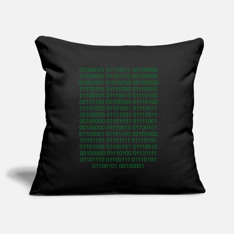 Binaire Code informatique Computer Nerd Housse de coussin décorative 45 x 45 cm