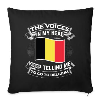 My passion for Belgium ! OTAN Brussels architecture - Housse de coussin décorative 45 x 45 cm - noir - Devant