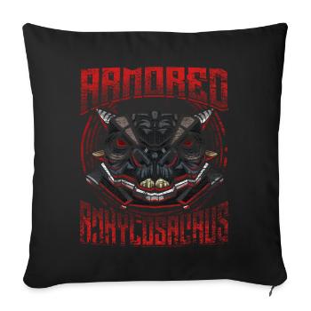Robot Dino - Sofa pillowcase 17,3'' x 17,3'' (45 x 45 cm) - black - Front