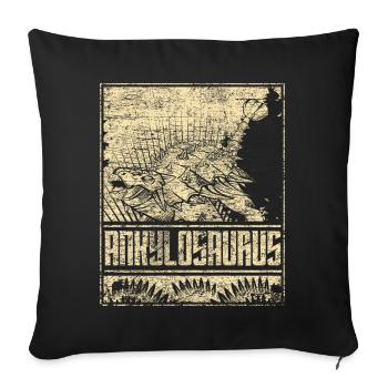Ankylosaurus dinosaur Dinosaurs herbivores - Sofa pillowcase 17,3'' x 17,3'' (45 x 45 cm) - black - Front