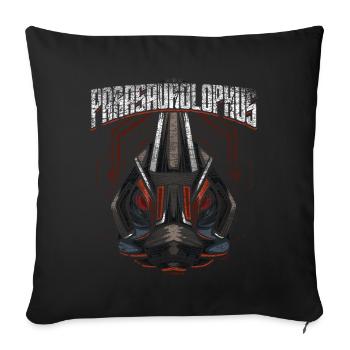 Robot Dino - Housse de coussin décorative 45 x 45 cm - noir - Devant
