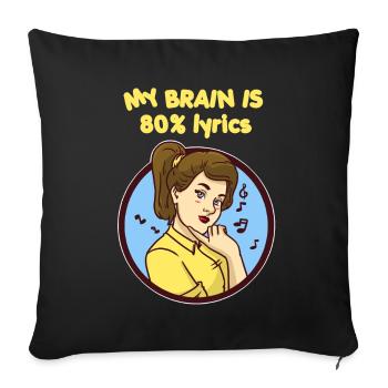 Musik Liebhaber Nerd Ohrwurm Leben Geschenkidee - Sofakissenbezug 45 x 45 cm - Schwarz - Vorne