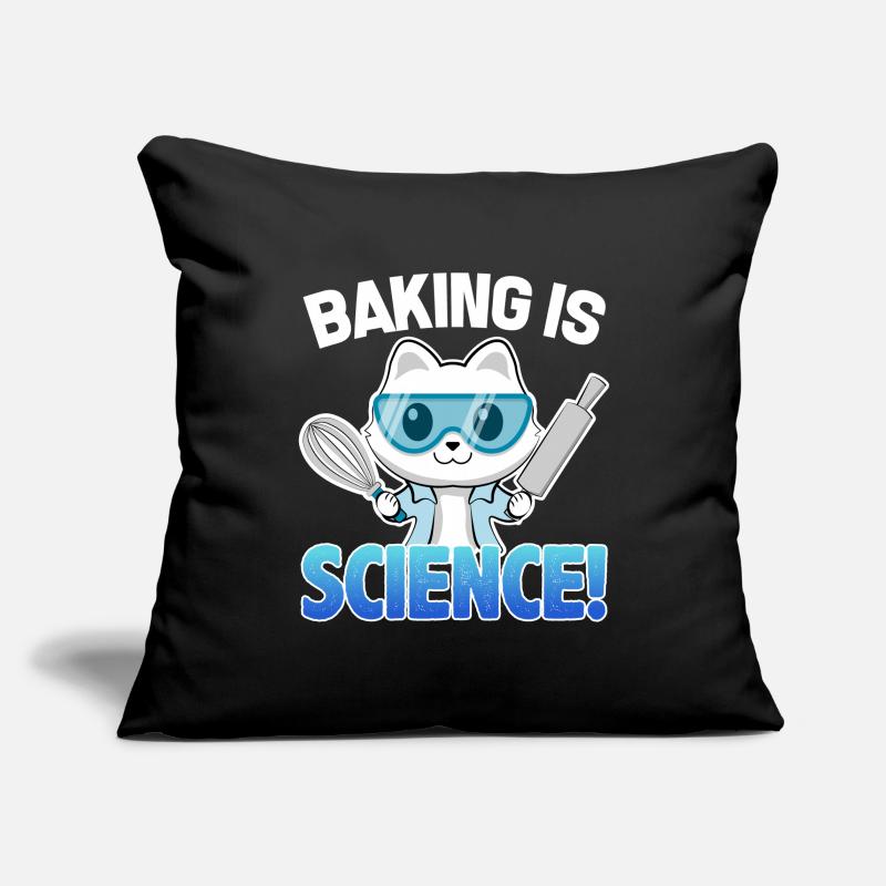 La cuisson est Science Cat Housse de coussin décorative 45 x 45 cm