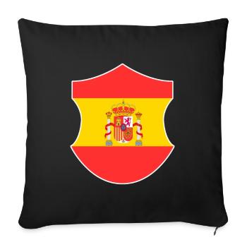 Spanien Süden Geschenk Madrid Urlaub Sonne Wappen - Sofakissenbezug 45 x 45 cm - Schwarz - Vorne