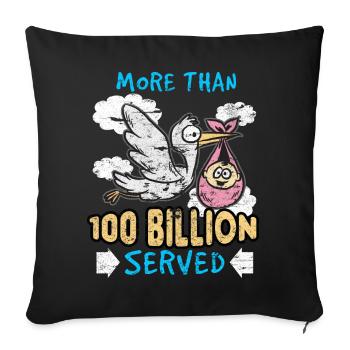 stork - Sofa pillowcase 17,3'' x 17,3'' (45 x 45 cm) - black - Front