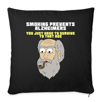 Pipe Smoking TShirt For Pipe Smoker Smoking - Housse de coussin décorative 45 x 45 cm - noir - Devant