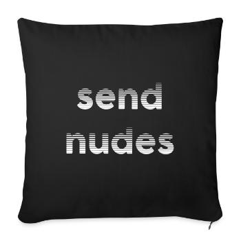 send nudes - Housse de coussin décorative 45 x 45 cm - noir - Devant