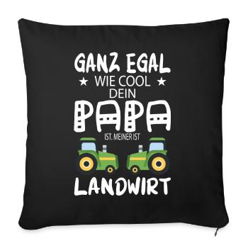 Farmer - farmer dad farmer father gift - Sofa pillowcase 17,3'' x 17,3'' (45 x 45 cm) - black - Front