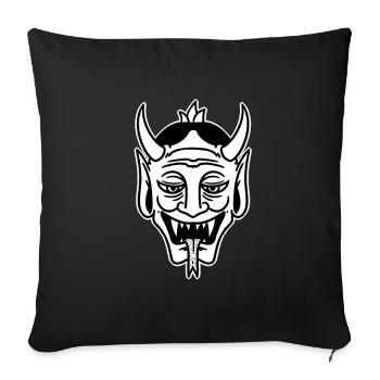 Diable Satan Tatouage Hexagone Swag Cadeau de tatouage - Housse de coussin décorative 45 x 45 cm - noir - Devant