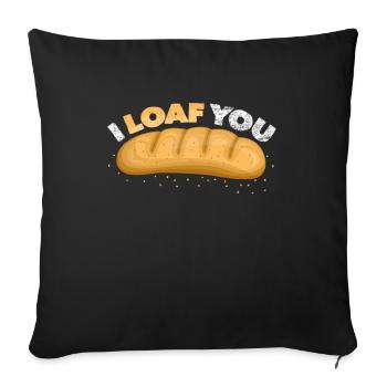 loaf - Sofa pillowcase 17,3'' x 17,3'' (45 x 45 cm) - black - Front
