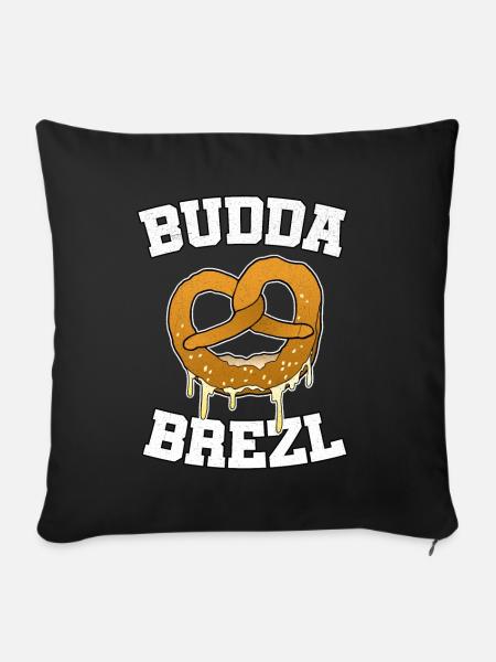 Butter Pretzel Badish pretzel bathing funny gift - Sofa pillowcase 17,3'' x 17,3'' (45 x 45 cm) - black
