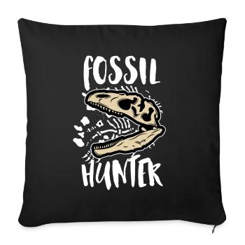 Fossil Hunter T-Rex archaeologist archeology Dino - Sofa pillowcase 17,3'' x 17,3'' (45 x 45 cm) - black - Front