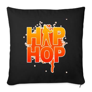 Hip hop - Housse de coussin décorative 45 x 45 cm - noir - Devant