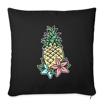 Idée de cadeau Kahlo Art Hawaii - Housse de coussin décorative 45 x 45 cm - noir - Devant