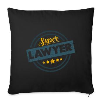 lawyer - Sofa pillowcase 17,3'' x 17,3'' (45 x 45 cm) - black - Front