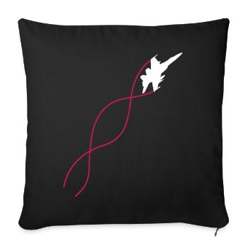 aerobatics - Sofa pillowcase 17,3'' x 17,3'' (45 x 45 cm) - black - Front