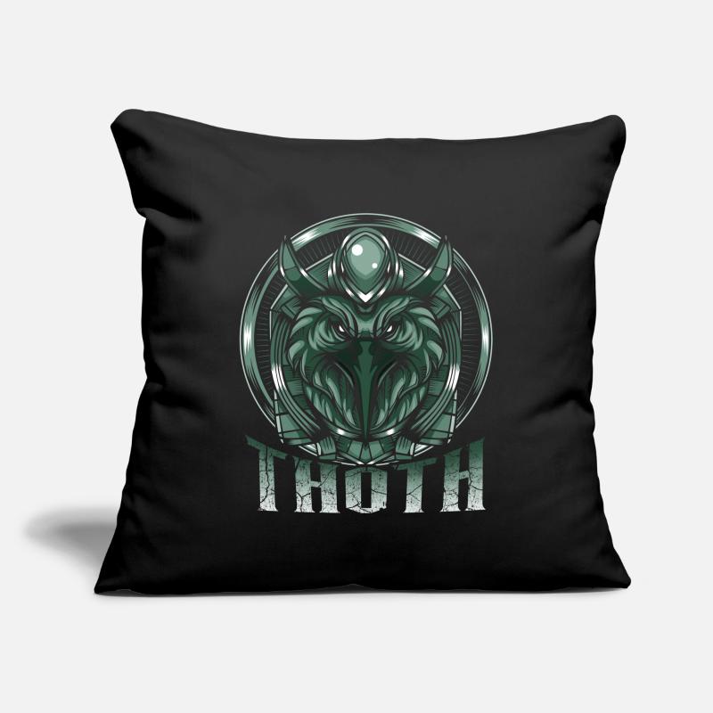 Dieu de sagesse Thoth Egypte divinité Housse de coussin décorative 45 x 45 cm