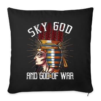 Dieu égyptien du paradis Anhur - Housse de coussin décorative 45 x 45 cm - noir - Devant