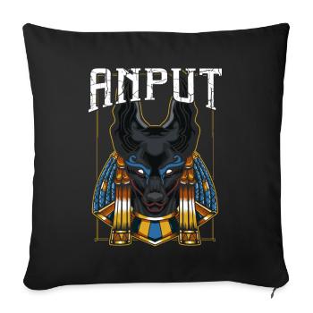 Anubis femelle Anput - Housse de coussin décorative 45 x 45 cm - noir - Devant