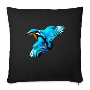 kingfisher - Sofa pillowcase 17,3'' x 17,3'' (45 x 45 cm) - black - Front