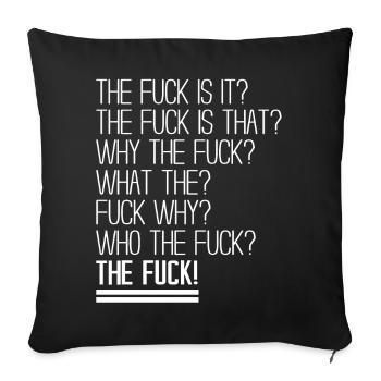 baise - Housse de coussin décorative 45 x 45 cm - noir - Devant