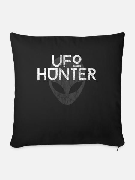 UFO HUNTER - Sofakissenbezug 45 x 45 cm - Schwarz