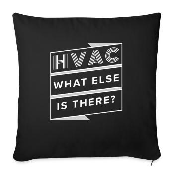 Technicien CVC Hvac Tech Chauffage Ventilation - Housse de coussin décorative 45 x 45 cm - noir - Devant