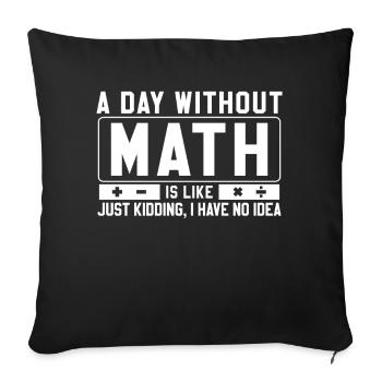 mathematics - Sofa pillowcase 17,3'' x 17,3'' (45 x 45 cm) - black - Front