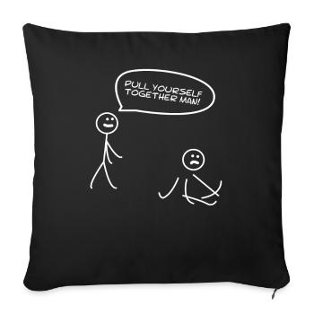 Fantastische & trendige T-Shirt Designs Ziehen Sie sich - Sofakissenbezug 45 x 45 cm - Schwarz - Vorne