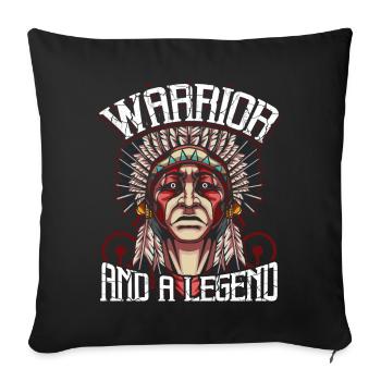 Indian chief - Sofa pillowcase 17,3'' x 17,3'' (45 x 45 cm) - black - Front