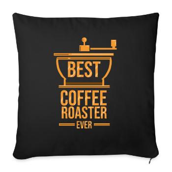 meilleur torréfacteur de café jamais café Torréfaction Barista - Housse de coussin décorative 45 x 45 cm - noir - Devant