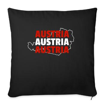 Austria - Sofa pillowcase 17,3'' x 17,3'' (45 x 45 cm) - black - Front