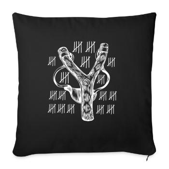 Awsome & Cool Slingshot T-Shirt Design Slingshot - Sofakissenbezug 45 x 45 cm - Schwarz - Vorne