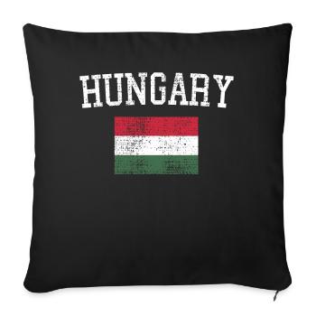 Hongrie - Housse de coussin décorative 45 x 45 cm - noir - Devant