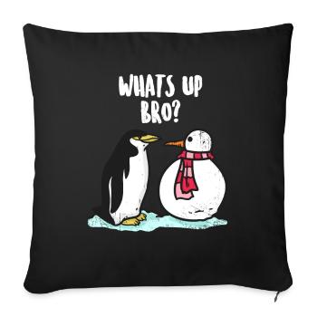 Penguin North Pole South Pole Gift - Sofa pillowcase 17,3'' x 17,3'' (45 x 45 cm) - black - Front