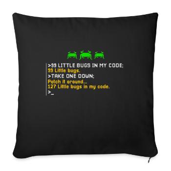 Programmer 99 Little Bugs Programming - Sofakissenbezug 45 x 45 cm - Schwarz - Vorne
