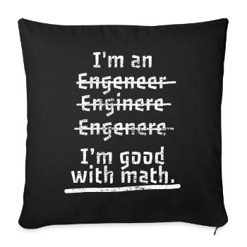 Ingénieur mathématique - Housse de coussin décorative 45 x 45 cm - noir - Devant