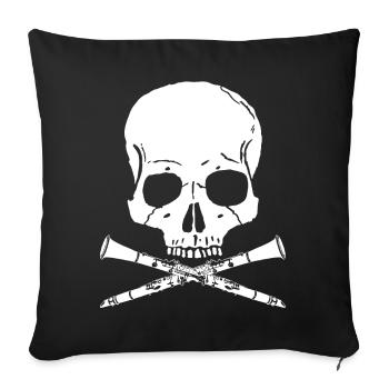 Clarinet Instrument Teacher Player - Sofa pillowcase 17,3'' x 17,3'' (45 x 45 cm) - black - Front