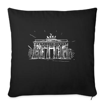 Berlin - Brandenburg Gate - Sofa pillowcase 17,3'' x 17,3'' (45 x 45 cm) - black - Front